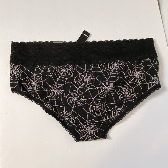 Torrid Curve Cheeky Panties Underwear Plus Sz 1 Spiderweb Halloween Mid Rise NEW - Picture 5 of 11